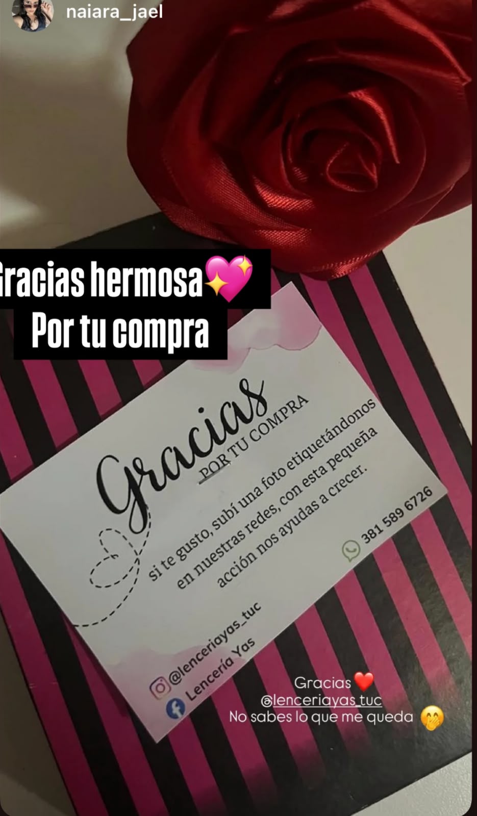 Referencia de una clienta satisfecha